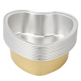 Bol à grains de cire en feuille daluminium, résistant aux hautes températures, réutilisable, portable, en forme de cœur, bol