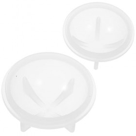 SEWACC 2 Pièces Cuillère À Cire Bol Sceau De Cire Outil De Nettoyage Petit Bol En Silicone Bol De Trempage En Silicone Cire E