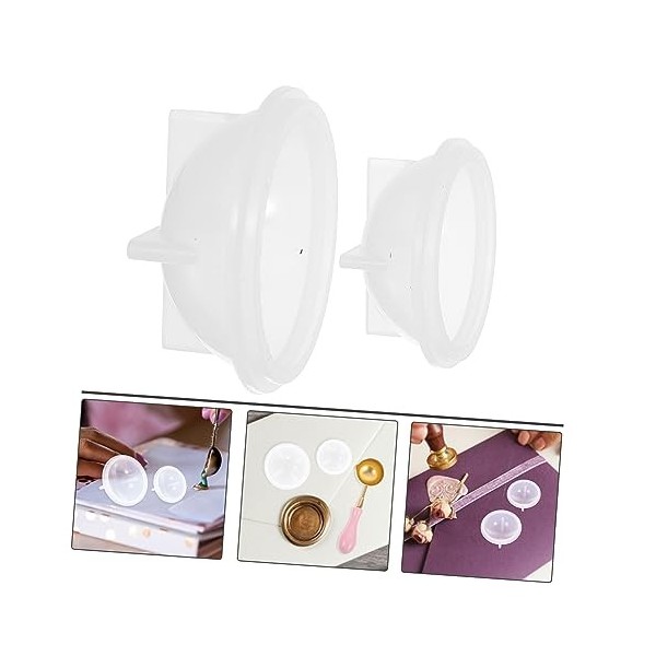 SEWACC 2 Pièces Cuillère À Cire Bol Sceau De Cire Outil De Nettoyage Petit Bol En Silicone Bol De Trempage En Silicone Cire E