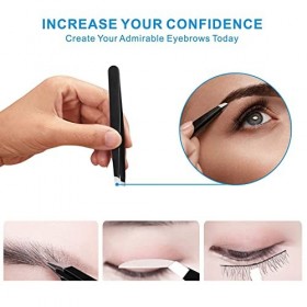 Pincettes à Sourcils 4 Pièces, Outil De Coupe De Sourcils De Précision En Acier Inoxydable, Kit De Dissolvant Déchardes Pour