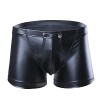 Duohropke Boxer effet mouillé pour homme - Brillant - En cuir verni - Sous-vêtements érotiques, 04 - Noir., XXXXXL