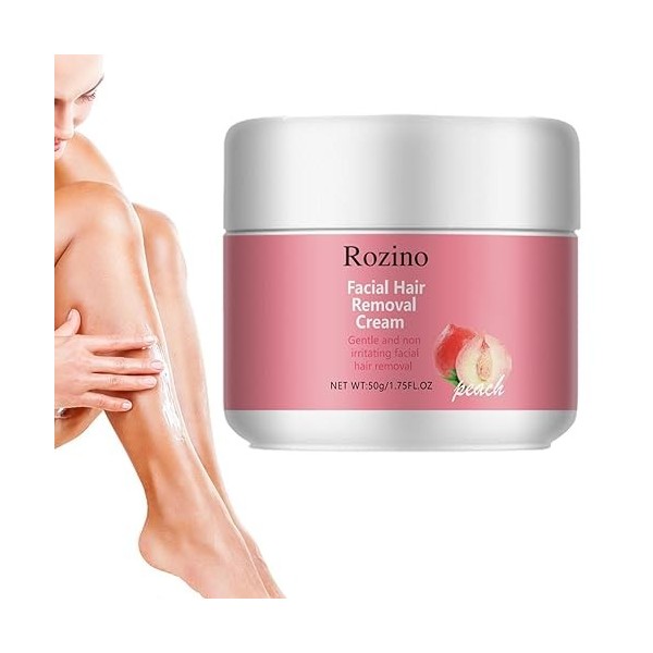 Crème dépilatoire pour le visage, Crème dépilatoire intime miel pêche, Épilateur naturel et rapide hydratant et apaisant pour