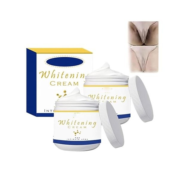 PureIntimate Lot de 2 crèmes blanchissantes pour zones intimes, crème éclaircissante pour la peau, correcteur de taches foncé