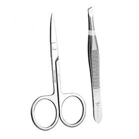 minkissy 1 Jeu Ensemble De Tondeuse à Sourcils Ciseaux à Moustache Ciseaux à Cheveux Doreille Pince à Sourcils Visage Front 