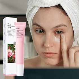 Crème sous les yeux - Crème contour des yeux hydratante à lacide hyaluronique à la rose - Léclaircissant sous les yeux de 0