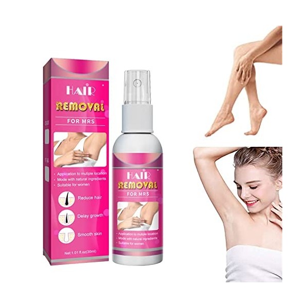 Junrinogin Hair Removal Spray,Natural Permanent Hair Removal Spray Stop Hair Growth Inhibitor Remover for Men Women Arms,Armp