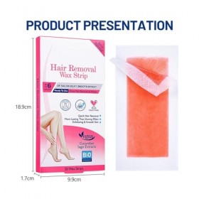 Papier ciré pour épilateur, Technologie de Tissage pour la sécurité de la Peau, Bandes de Cire pour lépilation, Effet Persis