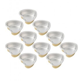 Bols de de Cire en Aluminium, Grand Bol de de Cire en Forme de Coeur de Résistance à Haute Température Portable en or 10 Pièc