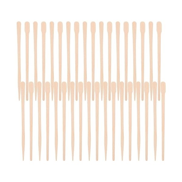 Beavorty 200 Pcs Bâtons De Cire À Sourcils Bâtons De Cire En Bois Bâtons Applicateurs De Cire Bâtons De Cire À Sourcils Lèvre