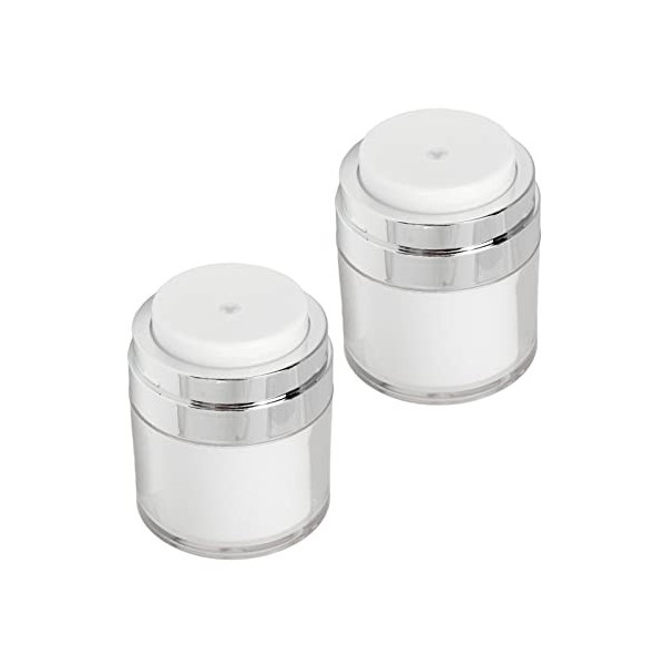 Pot de Crème Transparent, 2 Pots de Crème Réutilisables Rechargeables Bon Joint Vide Hygiénique pour Crème Hydratante de Soin