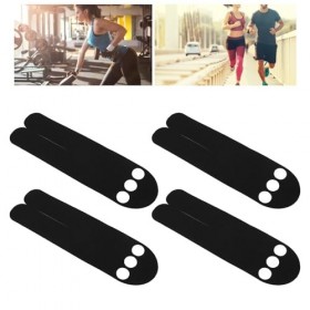 Jauarta 4 Pièces Bande Musculaire de Sport Bande Athlétique Prédécoupée Respirante à Haute élasticité pour Poignet Noir