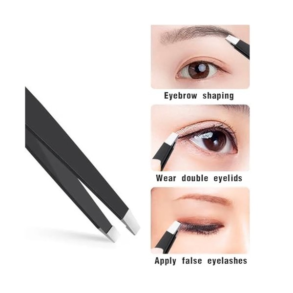 OSUWLSI Pinza Depilar Cejas[5 Pcs],Pinzas Depilar Inoxidable Profesionales para Depilación de Cejas, Herramienta de Belleza D