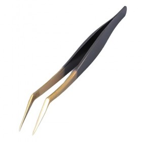 Pince à épiler dextension de Cils Pince à épiler de Greffage dacier Inoxydable dor à Haute densité pour le Salon