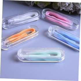 Healeved 5 Pièces Pince à Épiler Dissolvant De Lentille Pincettes à Lentilles Outil Succion