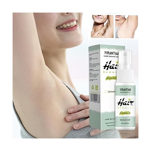 Spray dépilatoire pour femmes - Aisselle Bikini Cheveux Épilatoire 30 ml,Épilateur doux et durable pour les jambes, les aisse