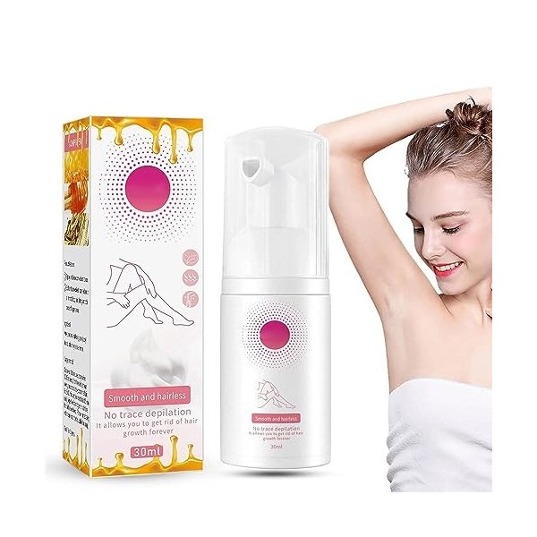 2023 New Gentle Beeswax Hair Removal Mousse - Beeswax Mousse Hair Removal Spray,Natural Permanent Gentle Hair Removal Spray,E