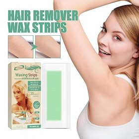 cire corporelle, Accueil Épilation cire pour le corps et le visage pour femmes, Bikini Wax Kit, 20 papier cire, papier dépil