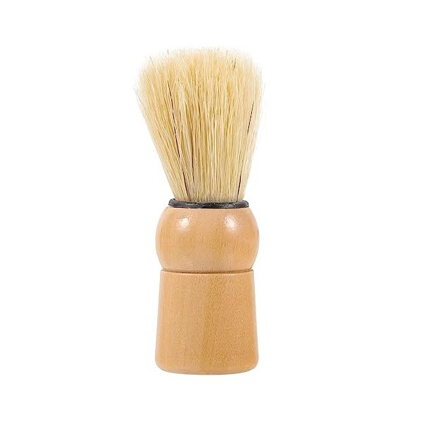 Lurrose Brosse à Crème à Raser Brosse à Moustache Brosse à Barbe Homme Blaireau Homme Blaireau à Poils Doux Blaireau En Bois 