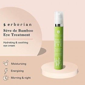 Erborian - Sève de Bamboo Eye - Gel Mat Hydratant Contour des Yeux - Aide à réduire les Marques de Fatigue : Stries de Déshyd