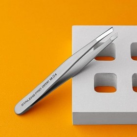 STALEKS PRO Pince à sourcils minces et fins en acier inoxydable Expert 10/4