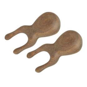 Grattoir de Massage du Nez en Bois, 2 Pièces, Façonnage du Visage, Réduit la Fatigue, Outil de Massage des Yeux