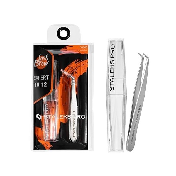 STALEKS PRO Pince à sourcils et cils Précise acier inoxydable Expert 10/12