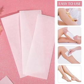 minkissy 1 Bandes Dépilation à La Cire Bandes De Cire Visage Bandes De Cire Corporelle Cire à Sourcils Bandes De Cire Pour L