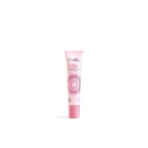 Melvita - Gel frais contour des yeux Source de Roses - Soin Naturel à 99% - Certifié Bio - Hydratate et décongestionne - Aide