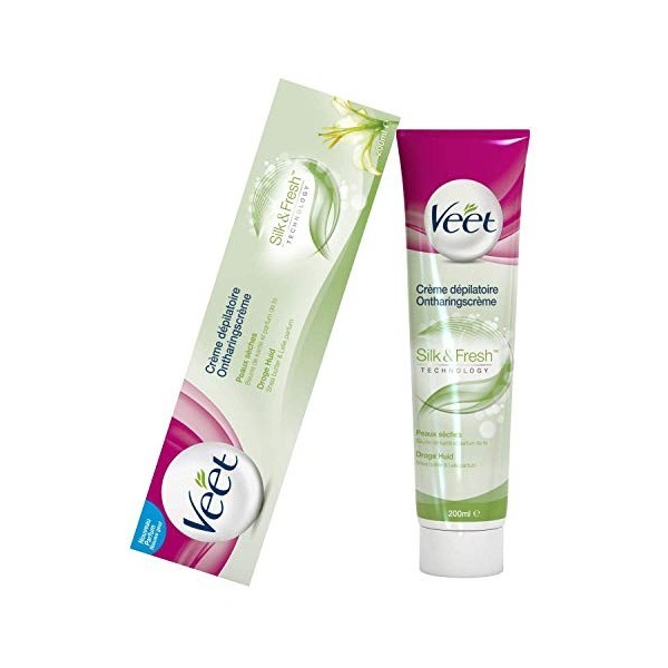 Veet Crème dépilatoire peaux sèches - Silk & Fresh Technology - Le tube de 200ml