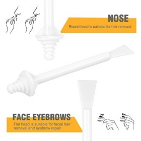 Chstarina 50pcs Applicateurs de Cire, Bâton de Cire en Plastique, Spatule Cire Epilation du Nez, Applicateurs de Bâtons de Ci