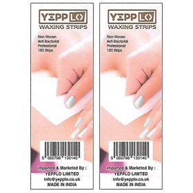 2 X 100 Bandes Dépilation Professionnelles Non Tissées | Bandes de cire dépilation pour le corps et le visage paquet de 2 