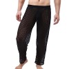 Pantalon sexy pour homme en maille transparente - Long - Sous-vêtements transparents - Respirant - Tanga - Pour fête - Clubwe