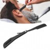 Tondeuse à barbe droite pliable, tondeuse à barbe pliable en acier inoxydable avec clip de coupe, coupe sans couture, antirou