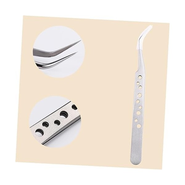 minkissy Lot de 2 applicateurs de cils - Outils de manucure - Pince à épiler pour extensions de cils - Pince à épiler à ongle