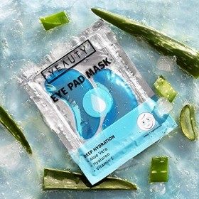 YEAUTY Lot de 2 masques hydratants pour les yeux avec aloe vera, hyaluronique et vitamine E pour peaux sèches et cassantes, p