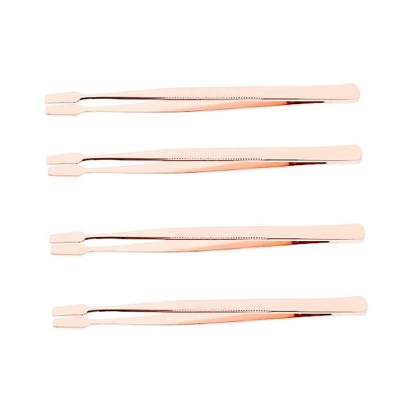 FRCOLOR 4 Pièces Pincettes De Précision Dissolvant Pour Les Yeux Pince à Timbres En Métal Pince à Paupières Expresseur De Gla
