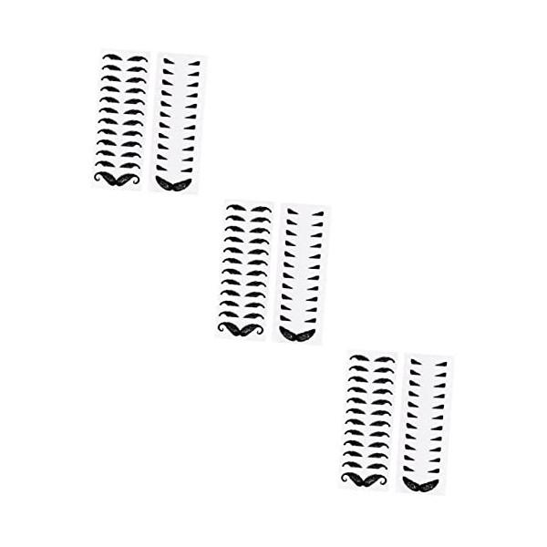 FOMIYES 24 Feuilles Autocollants De Style Barbe Épilateur Nez Visage Barbe Stickers Fartage Les Poils Du Nez Kits De Cire Épi