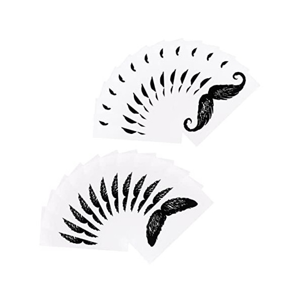 FOMIYES 24 Feuilles Autocollants De Style Barbe Épilateur Nez Visage Barbe Stickers Fartage Les Poils Du Nez Kits De Cire Épi