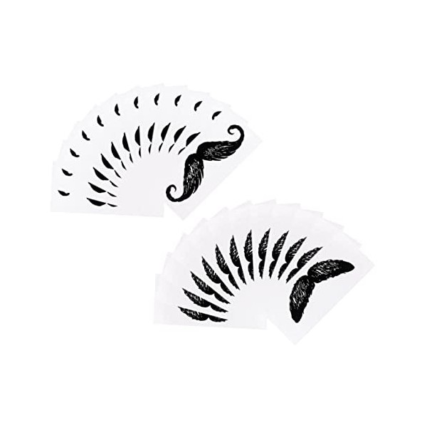 FOMIYES 24 Feuilles Autocollants De Style Barbe Épilateur Nez Visage Barbe Stickers Fartage Les Poils Du Nez Kits De Cire Épi