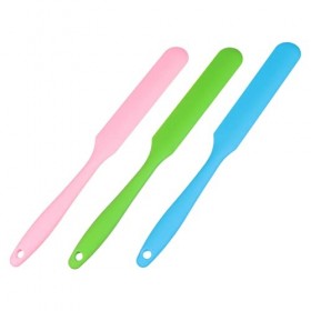 minkissy Lot de 3 bâtons dépilation en silicone applicateurs de cire en silicone Spatule dépilation à la cire pour femme Ba