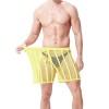 Duohropke Short transparent pour homme - Boxer sexy - Sous-vêtement de sport - En maille respirante - Loisirs - Tissu grillag