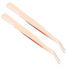 Beavorty Pince À Cils Outils Dapplicateur De Cils Pince À Épiler Cils Bricolage Pince À Épiler À Pointe Incurvée Pince À Épi