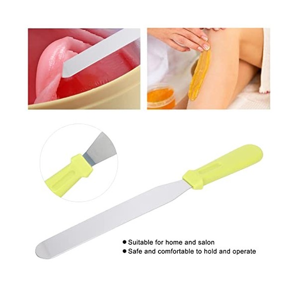 Spatules de Cire Antiadhésives, Spatule Dépilation Couteau de Mélange de Réglage de Cire en Acier Inoxydable Droit de 8 Pouc