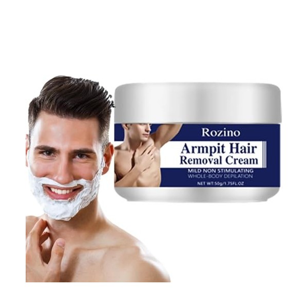 Crème dépilatoire pour hommes - Produits dépilatoires pour épilation douce 50 g | Crème pour épilateur intime/privé, non irri