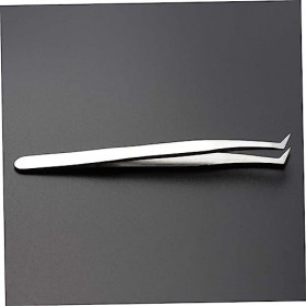 FRCOLOR 2Pcs Pince À Épiler Pour Grappes De Cils Pince À Épiler Coudée Pince À Épiler Professionnelle Pince À Épiler Volume P