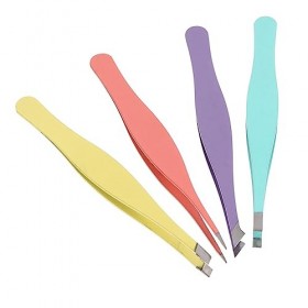 FRCOLOR 4 Pièces Pince À Épiler Outils Spécialisés Pince À Épiler Professionnelle Ensemble De Cils Passe-Temps Pince À Épiler