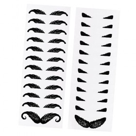 FRCOLOR 24 Feuilles Autocollants De Style Barbe Autocollant Protecteur De Moustache Cire Pour Lépilation Cera Cireur Les Poi