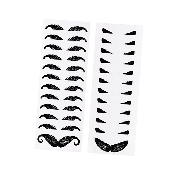 FRCOLOR 24 Feuilles Autocollants De Style Barbe Autocollant Protecteur De Moustache Cire Pour Lépilation Cera Cireur Les Poi