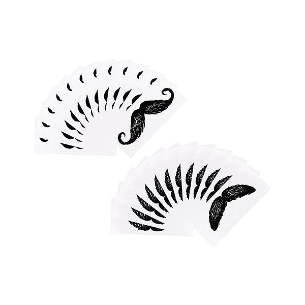 FRCOLOR 24 Feuilles Autocollants De Style Barbe Autocollant Protecteur De Moustache Cire Pour Lépilation Cera Cireur Les Poi