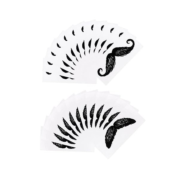 FRCOLOR 24 Feuilles Autocollants De Style Barbe Autocollant Protecteur De Moustache Cire Pour Lépilation Cera Cireur Les Poi